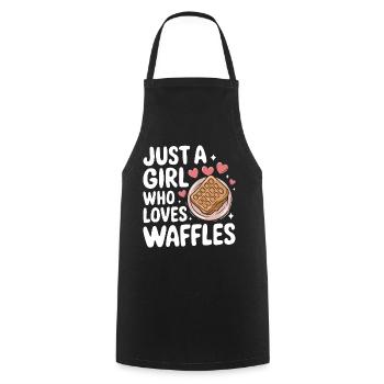 Waffeln Frühstück Süßigkeiten - Kochschürze - Schwarz - Vorne - AI Model Male 185 dark (185cm)