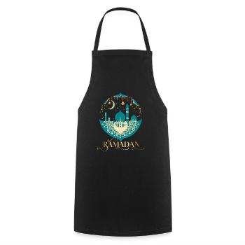 Ramadan Gift Eid Mubarak Islam Allah Muslim - Cooking Apron - black - Front - AI Model Male 185 dark (185cm)