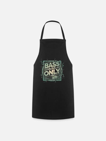 bass music only - Tablier de cuisine - noir