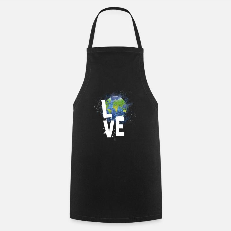 World Love - Cooking Apron - black