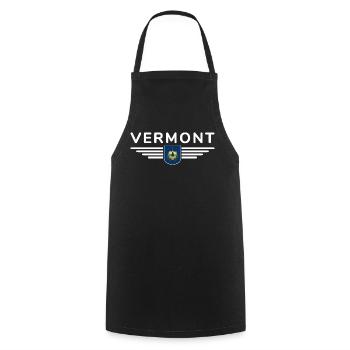 Vermont Fan Shirt – Pure Nature - Cooking Apron - black - Front - AI Model Male 185 dark (185cm)