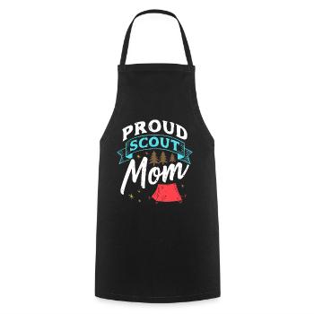 Fière maman scoute - Tablier de cuisine - noir - Devant - AI Model Male 185 dark (185cm)