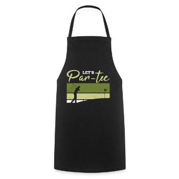 Let's Par-tee Golf Pun - Kochschürze - Schwarz - Vorne - AI Model Male 185 dark (185cm)