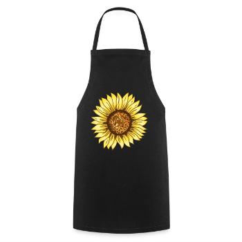 Sunflower Graphic Summer Holiday Vacation Gift - Cooking Apron - black - Front - AI Model Male 185 dark (185cm)