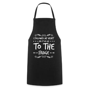 I Followed My Heart And It Led Me To The Fridge - Cooking Apron - black - Front - AI Model Male 185 dark (185cm)