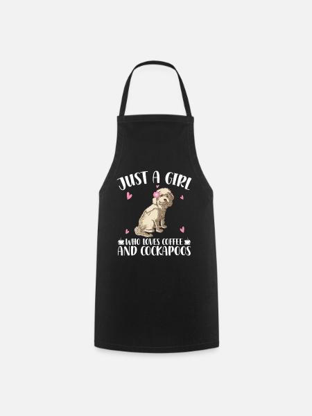 Cockapoo Mädchen - Kochschürze - Schwarz