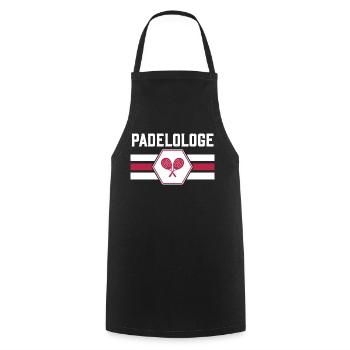 Padel Padeltennis "Padelologist" Paddle Padel memes - Cooking Apron - black - Front - AI Model Male 185 dark (185cm)