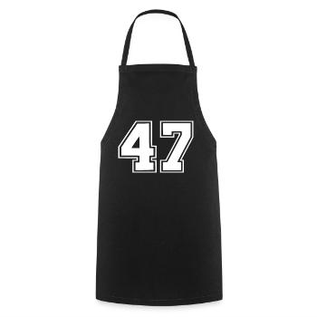 47 - Cooking Apron - black - Front - AI Model Male 185 dark (185cm)