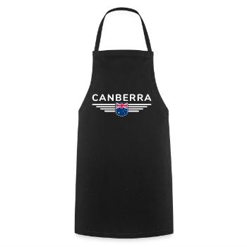 Canberra Australien T-Shirt für Fans und Liebhaber - Kochschürze - Schwarz - Vorne - AI Model Male 185 dark (185cm)