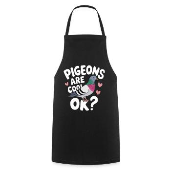 Pigeon Pigeons Animal Oiseau - Tablier de cuisine - noir - Devant - AI Model Male 185 dark (185cm)