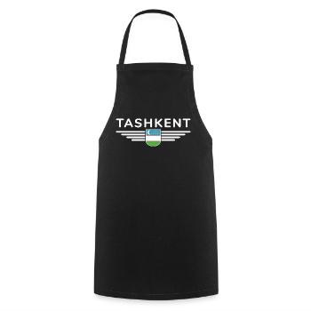 Taschkent T-Shirt – Usbekistans Herz - Kochschürze - Schwarz - Vorne - AI Model Male 185 dark (185cm)