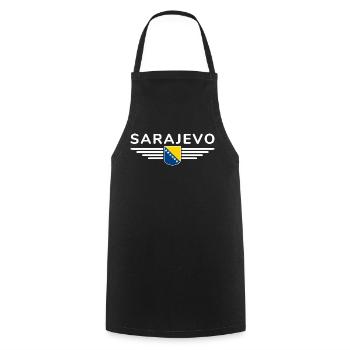 Sarajevo Bosnien Fan T-Shirt - Kochschürze - Schwarz - Vorne - AI Model Male 185 dark (185cm)