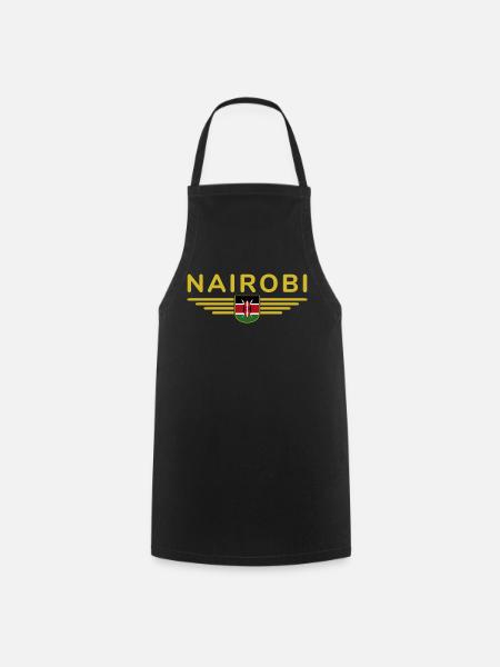 Fans de Nairobi : T-shirt pour les amoureux du Kenya - Tablier de cuisine - noir