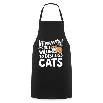 Introvert, antisocial, introvert - Cooking Apron - black - Front - AI Model Male 185 dark (185cm)