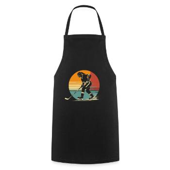 Eishockey Frauen Eishockeyspielerin - Kochschürze - Schwarz - Vorne - AI Model Male 185 dark (185cm)