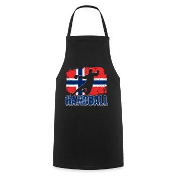Handball Norvège - Tablier de cuisine - noir - Devant - AI Model Male 185 dark (185cm)