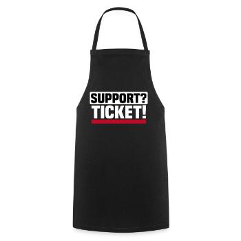No support without a ticket - IT Administrator Office - Cooking Apron - black - Front - AI Model Male 185 dark (185cm)