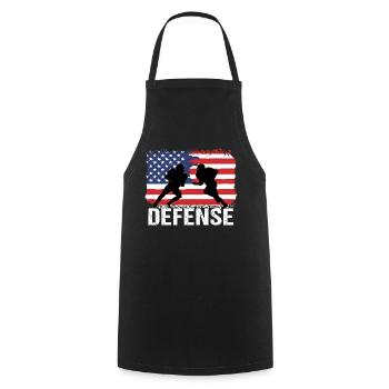 American Football USA Defense - Kochschürze - Schwarz - Vorne - AI Model Male 185 dark (185cm)
