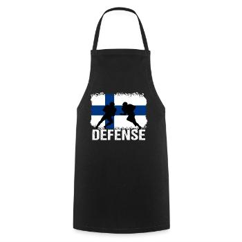 American Football Finnland Defense - Kochschürze - Schwarz - Vorne - AI Model Male 185 dark (185cm)