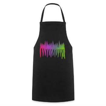 Forest flows - Cooking Apron - black - Front - AI Model Male 185 dark (185cm)