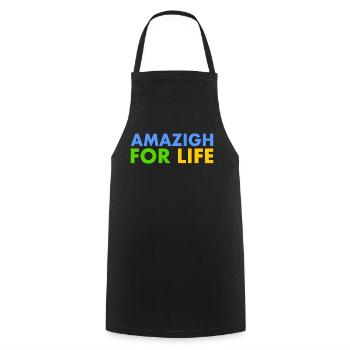 Amazigh for life - Tablier de cuisine - noir - Devant - AI Model Male 185 dark (185cm)