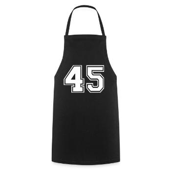 45 - Cooking Apron - black - Front - AI Model Male 185 dark (185cm)
