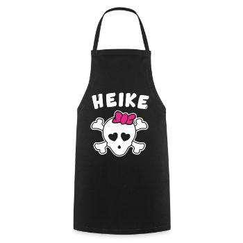 Pirate Heike Design pour les filles et les femmes - Tablier de cuisine - noir - Devant - AI Model Male 185 dark (185cm)