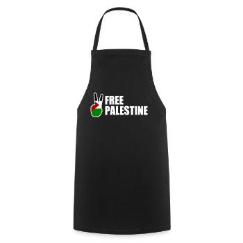 Free palestine - Tablier de cuisine - noir - Devant - AI Model Male 185 dark (185cm)