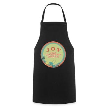 JOY - Jazz Orchestra Yonnais - Officiel - Tablier de cuisine - noir - Devant - AI Model Male 185 dark (185cm)
