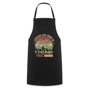 August 1965 Anniversary 1965 - Legends August 1965 - Cooking Apron - black - Front - AI Model Male 185 dark (185cm)