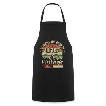 August 1962 Anniversary 1962 - Legends August 1962 - Cooking Apron - black - Front - AI Model Male 185 dark (185cm)