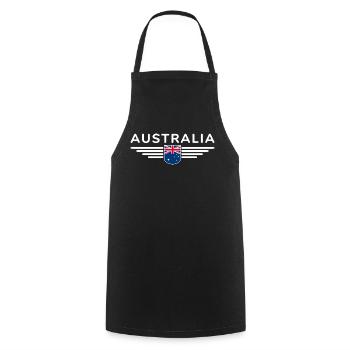 I Love Australia Outfit T-Shirt Design - Cooking Apron - black - Front - AI Model Male 185 dark (185cm)
