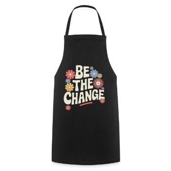 Altruisme Don désintéressé Donner d’école - Tablier de cuisine - noir - Devant - AI Model Male 185 dark (185cm)