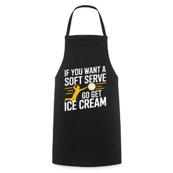 Joueurs de volley-ball Joueurs de beach-volley - Tablier de cuisine - noir - Devant - AI Model Male 185 dark (185cm)