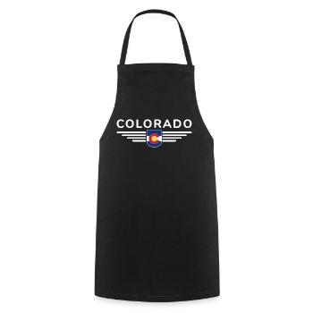 Colorado Fan T-Shirt – Mountains & Adventure - Cooking Apron - black - Front - AI Model Male 185 dark (185cm)