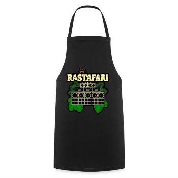 Système audio rastafari - Tablier de cuisine - noir - Devant - AI Model Male 185 dark (185cm)