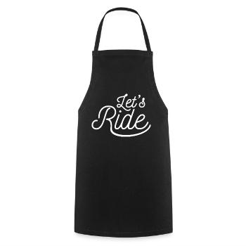 laisse monter blanc - Tablier de cuisine - noir - Devant - AI Model Male 185 dark (185cm)