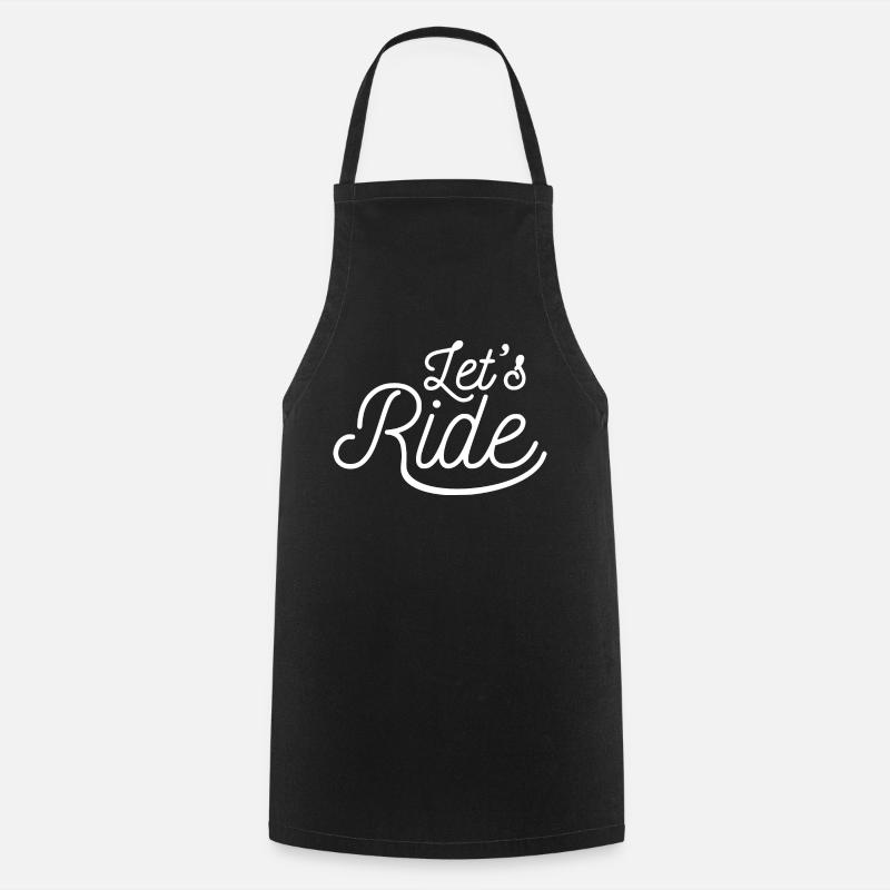 laisse monter blanc - Tablier de cuisine - noir