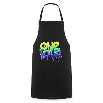 un amour de graffiti - Tablier de cuisine - noir - Devant - AI Model Male 185 dark (185cm)