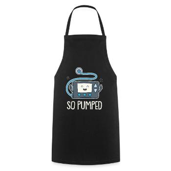 So Pumped Diabetes Type 1 Funny Insulin Pump - Cooking Apron - black - Front - AI Model Male 185 dark (185cm)