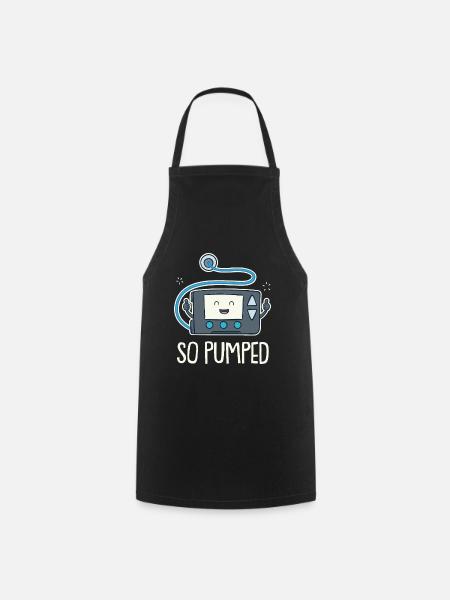 Pompe à insuline drôle de type 1 donc pompée - Tablier de cuisine - noir