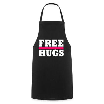 Free Hugs - Kochschürze - Schwarz - Vorne - AI Model Male 185 dark (185cm)