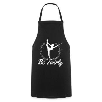 Rod turning sayings | Tambour Staff Dancer Gift - Cooking Apron - black - Front - AI Model Male 185 dark (185cm)