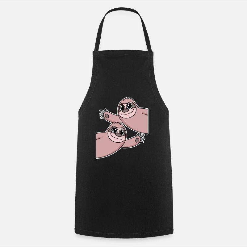 Sloth Sloths - Cooking Apron - black