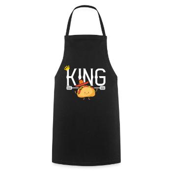 king taco tacos Mexican cuisine - Cooking Apron - black - Front - AI Model Male 185 dark (185cm)