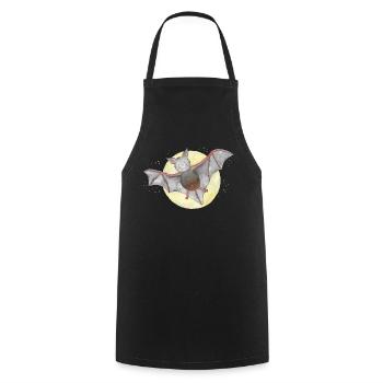 Dents de vampire de chauve-souris - Tablier de cuisine - noir - Devant - AI Model Male 185 dark (185cm)