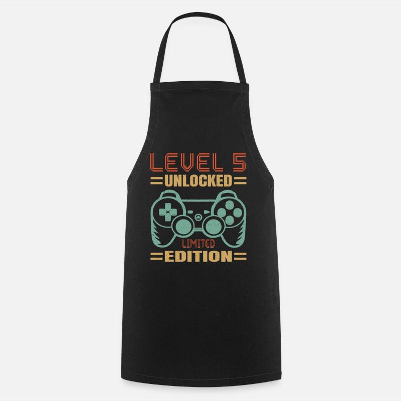 Birthday Level 5 Unlocked - Cooking Apron - black