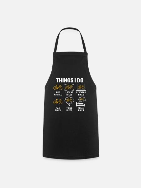 Ce que je fais à vélo - Tablier de cuisine - noir