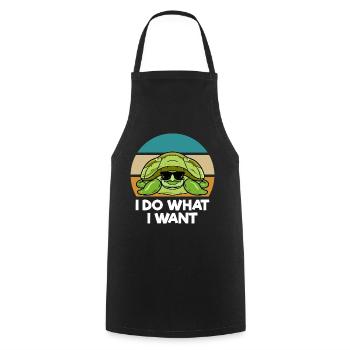 Turtle lovers - Cooking Apron - black - Front - AI Model Male 185 dark (185cm)