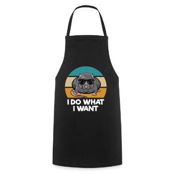 Rat - Cooking Apron - black - Front - AI Model Male 185 dark (185cm)